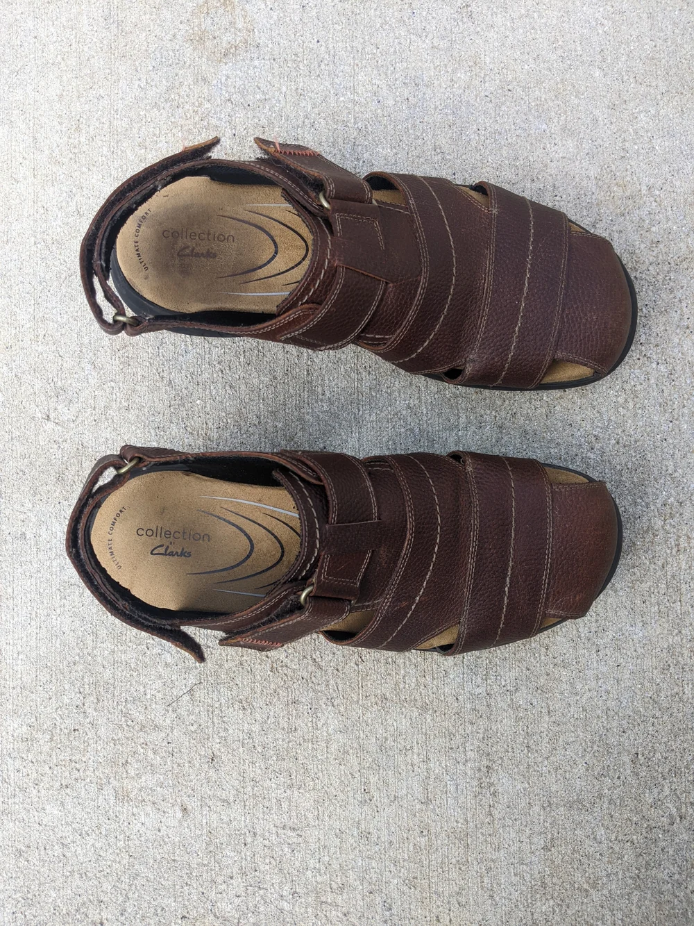 Clarks Brown Leather Men's Fisherman Sandals